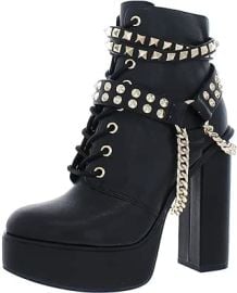 com Jessica Simpson Womens Lannoli Leather Studded Block Heels Ankle amp Bootie at Amazon