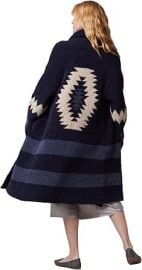 com KASHWRE Oprahx27s Favorite Things 2024 Womenx27s Aztec Shawl Collar Coat NavyVintage BlueWheat One Size Clothing Shoes amp Jewelry at Amazon