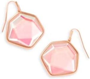 com Kendra Scott Womenx27s Vanessa 14K Rose Gold-Plated Glass Drop Earrings Pink Clothing Shoes amp Jewelry at Amazon