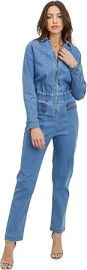 com Khanomak Women39s Classic Stretch Zip Up Closure Long Sleeve Denim Jeans Jumpsuit Clothing Shoes amp Jewelry at Amazon