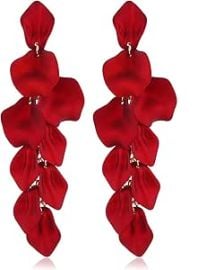 com Long Acrylic Rose Petal Drop Dangle EarringsVintage Bohemian Resin Multicolored Flower Statement Floral Tassel Earrings Layered Floral Petal Earrings for Women Bridal Prom Gifts red Clothing Shoes amp Jewelry at Amazon