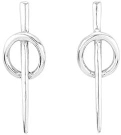 com Long earrings in metal clad with silver Clothing Shoes amp Jewelry at Amazon