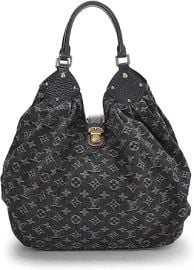 com Louis Vuitton Pre-Loved Black Monogram Denim Mahina XL Black Luxury Stores at Amazon