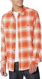 com Lucky Brand Men39s Workwear Cloud Soft Long Sleeve Flannel RedWhite Plaid Clothing Shoes amp Jewelry at Amazon