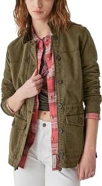 com Lucky Brand Women39s Long Sleeve Button Up Two Pocket Utility Jacket Clothing Shoes amp Jewelry at Amazon