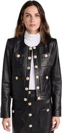 com Lx27AGENCE Womenx27s Jayde Collarless Jacket Clothing Shoes amp Jewelry at Amazon