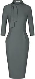 com MUXXN Women39s Classic Vintage Tie Neck Formal Cocktail Dress with Pocket Clothing at Amazon