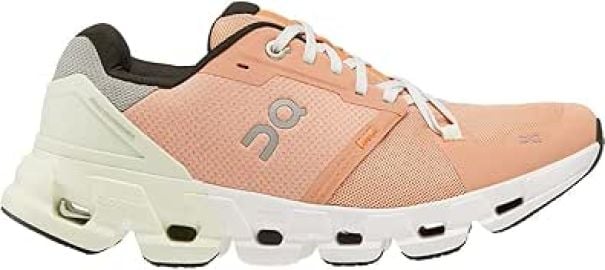 com On Womenx27s Cloudflyer 4 Sneakers PeachAloe 95 Medium US Road Running at Amazon