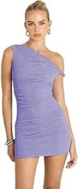 com OrgeFy Slim fit Dress European and American Spicy Girl Sexy wrap Hip Skirt Solid Color one Shoulder Skirt Color Light Purple Size Small Clothing Shoes amp Jewelry at Amazon