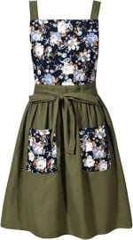 com Pinknoke Vintage Pinafore Apron Dress for Women with Pockets Cute Floral Chef Aprons for Kitchen Cooking Baking Gardening Olive Green Home amp Kitchen at Amazon