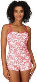 com Regatta WomensLadies Aceana II Hibiscus Tankini Top 4 US Peach Bloom Clothing Shoes amp Jewelry at Amazon