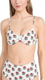 com Rhode Womenx27s Divya Bikini Top Rose Block White Floral XL Clothing Shoes amp Jewelry at Amazon