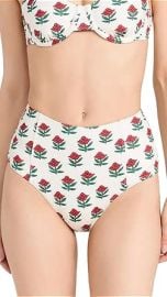 com Rhode Womenx27s Navya Bikini Bottoms Rose Block White Floral XS Clothing Shoes amp Jewelry at Amazon