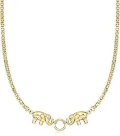 com Ross-Simons 18kt Gold Over Sterling Elephants Necklace 18 inches Clothing Shoes amp Jewelry at Amazon