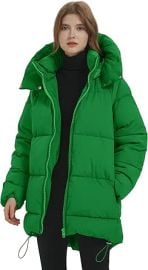 com Rousytn Womens Hooded Puffer Jacket Thicken Full-Zip Winter Warm Quilted Down Coat Clothing Shoes amp Jewelry at Amazon