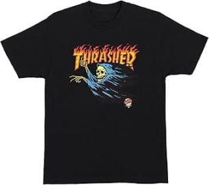 com SANTA CRUZ Thrasher Ox27Brien Reaper SS Heavyweight T-Shirt Black Med Mens Clothing Shoes amp Jewelry at Amazon