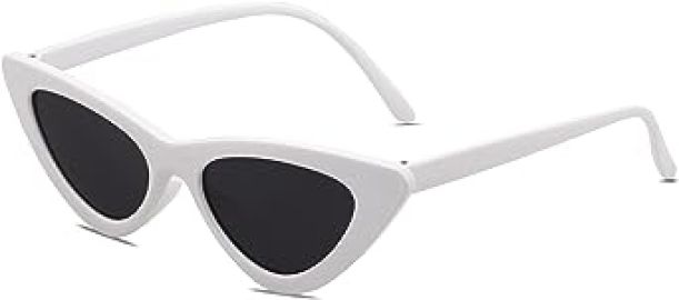 com SOJOS Retro Vintage Narrow Cat Eye Sunglasses for Women Clout Goggles Plastic Frame Cardi SJ2044 with White FrameGrey Lens SOJOS Clothing Shoes amp Jewelry at Amazon