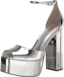 com Sam Edelman Women39s Kori Platform Sandal Soft Silver 9 Pumps at Amazon