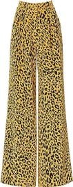 com Sergio Hudson Leopard Wide Leg Trouser Luxury Stores at Amazon