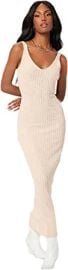 com SheIn Women39s Basic V Neck Ribbed Knit Maxi Bodycon Dress Sleeveless Solid Long Tank Dresses  Clothing Shoes amp Jewelry at Amazon