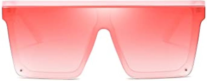 com Square Oversized Sunglasses for Women Men Fashion Flat Top Big Black Frame Shades Dollger Pink  Clothing Shoes amp Jewelry at Amazon