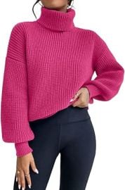 com Sweaters for Women 2024 Rib-knit High Neck Drop Shoulder Sweater Clothing Shoes amp Jewelry at Amazon