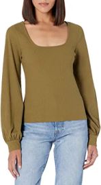 com The Drop Women39s Square-Neck Balloon-Sleeve Cropped Top by Lucyswhims  Clothing Shoes amp Jewelry at Amazon