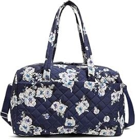 com Vera Bradley Womenx27s Performance Twill Large Travel Duffle Bag Blooms and Branches Navy One Size Clothing Shoes amp Jewelry at Amazon