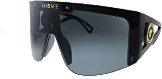 com Versace VE 4393 GB187 Black Plastic Shield Sunglasses Grey Lens  Clothing Shoes amp Jewelry at Amazon