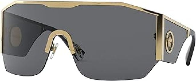 com Versace VE2220 100287 Gold VE2220 Visor Shield Sunglasses Lens Category 3 Size 41mm Clothing Shoes amp Jewelry at Amazon