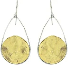 com Waxing Poetic Brass Dangle Disc with Sterling Silver French Wire Hooks Nomad Earrings Clothing Shoes amp Jewelry at Amazon