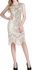 com Whitewed Long Jazz Era Flappers Great Gatsby Costume Dress Style in 192039s Women Clothing Shoes amp Jewelry at Amazon