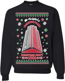 com Wild Bobby Nakatomi Plaza Christmas Party 1988 Classic McClane Die Hard Ugly Christmas Sweater Unisex Crewneck Sweatshirt Clothing Shoes amp Jewelry at Amazon