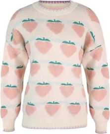 com Womens Cute Oversized Pullover Sweaters Long Sleeve Shirt Floral Embroidery Casual Loose Crewneck Fall Vintage Pullover Top Pink One Size  Clothing Shoes amp Jewelry at Amazon