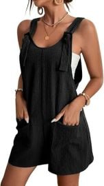 com chouyatou Womens Summer Cute Short Overalls Loose Fit Sleeveless Casual Rompers Jumpsuits Shorts Clothing Shoes amp Jewelry at Amazon