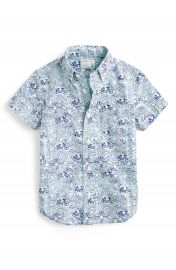 crewcuts by J Crew Bike Block Short Sleeve Button-Down Shirt  Toddler Boys  Little Boys  amp  Big Boys    Nordstrom at Nordstrom