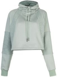 cropped drawstring hoodie at Farfetch