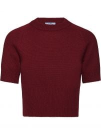 cropped knit T-shirt at Farfetch