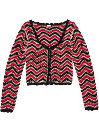 cropped organic-cotton crochet cardigan at Farfetch