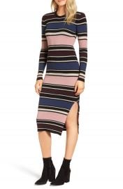 cupcakes and cashmere Barrow Stripe Midi Dress at Nordstrom