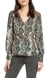 cupcakes and cashmere Jasper Long Sleeve Wrap Top   Nordstrom at Nordstrom