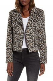 cupcakes and cashmere Leopard Moto Jacket   Nordstrom at Nordstrom