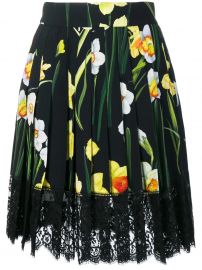 dolce gabbana floral flared skirt at Farfetch