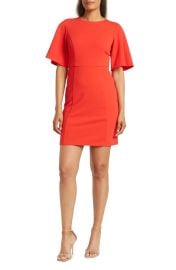 donna morgan Flutter Sleeve Solid Minidress at Nordstrom Rack