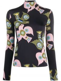 dove-print mock neck top at Farfetch