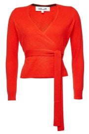 dvf BALLERINA CASHMERE WRAP PULLOVER at Stylebop