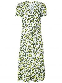 dvf Cecilia leopard print dress at Farfetch