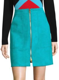 dvf SUEDE PATCH-POCKET MINI SKIRT at Saks Off 5th