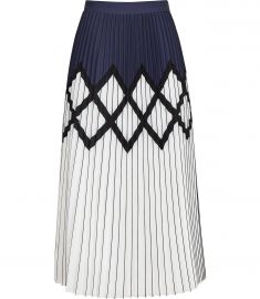 elsa PRINTED KNIFE-PLEAT MIDI SKIRT at Reiss