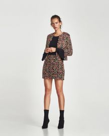 embellished fabric mini skirt at Zara